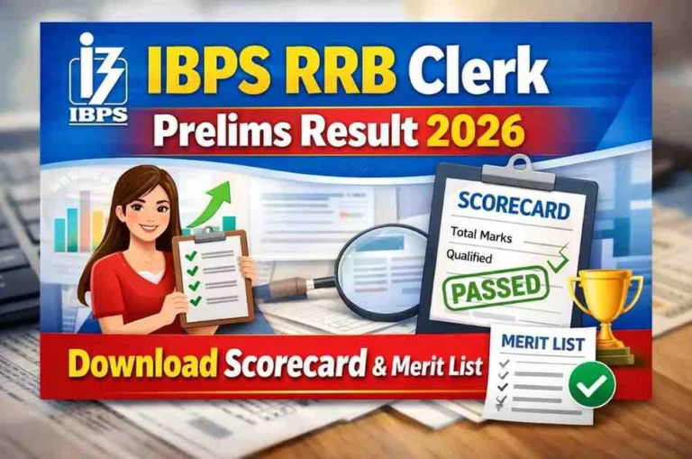 IBPS RRB Clerk Prelims Result 2026 Out Check Best Link Active