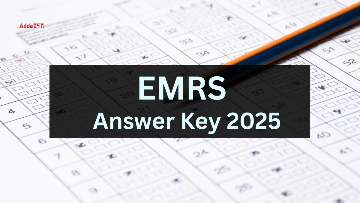 EMRS Non Teaching Answer Key 2026