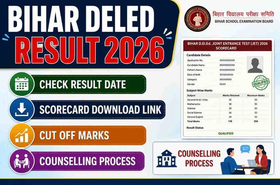 Bihar DELED Result 2026: Check Result Date, Scorecard Download Link, Cut Off & Counselling Process